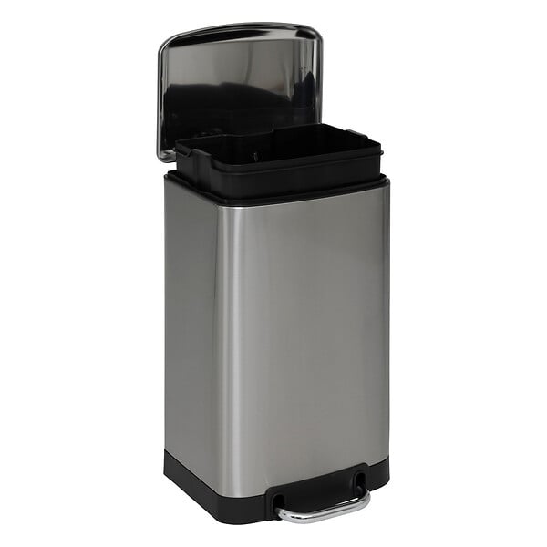 5 FIVE SIMPLY SMART - Poubelle 20 Litres  en Inox ouverture à pédale - large