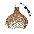 LUMISKY - Suspension Extérieure Rotin Beige D60cm Câble 5m - vignette