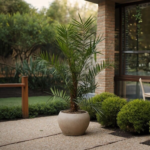 PLANT IN A BOX - Palmier Dattier nain - Phoenix roebelenii - Hauteur 80-90cm - ⌀21cm - large
