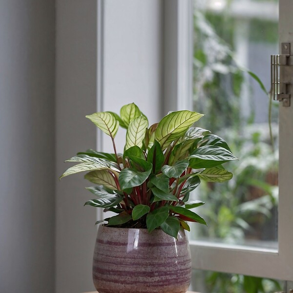 PLANT IN A BOX - Plante Dormeuse - Ctenanthe 'Amagris' - Hauteur 20-30cm - ⌀12cm - large