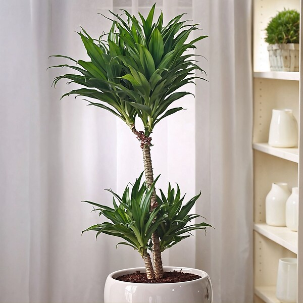 PLANT IN A BOX - Dragonnier - Dracaena surculosa - Hauteur 50-65cm - ⌀17cm - large