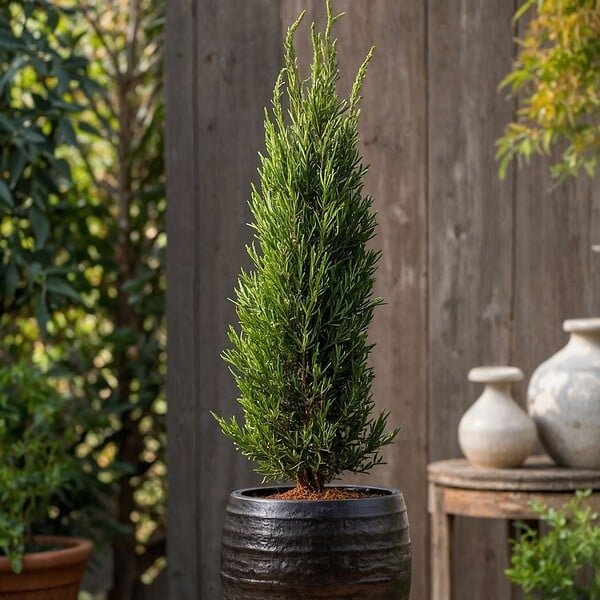 PLANT IN A BOX - Cyprès toujours vert - Cupressus sempervirens - Hauteur 70-80cm - ⌀19cm - large