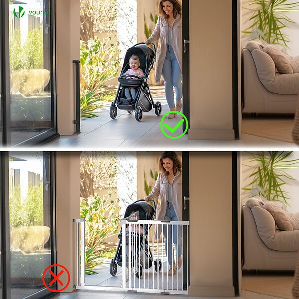 VOUNOT - Barriere de securite retractable HAUTE 180x96cm noir - large