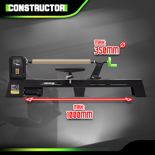CONSTRUCTOR - Tour à bois 400W - 1000mm - large