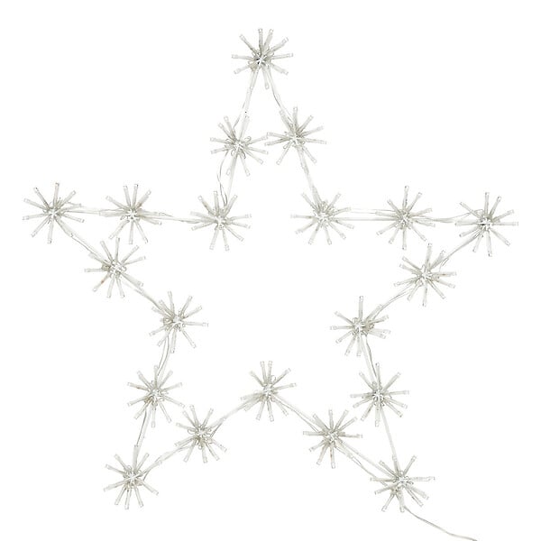 FEERIC LIGHTS & CHRISTMAS - Déco lumineuse Étoile en métal blanc 200 LED Blanc chaud H 60 cm - large