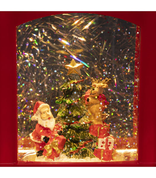 FEERIC LIGHTS & CHRISTMAS - Déco Lumineuse Train de Noël en métal et eau 2 LED Blanc chaud - large