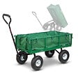 ELEM GARDEN TECHNIC - Chariot de jardin en acier avec bâche amovible et benne basculante  108 x 50 x 95cm - vignette