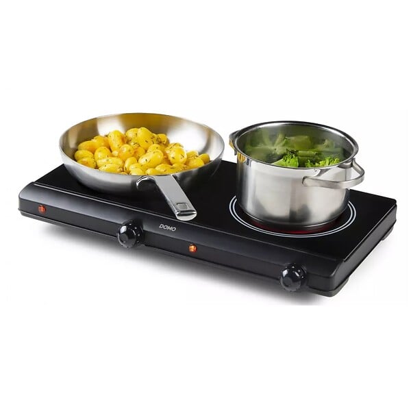 DOMO - réchaud vitroceramique 2 feux 2500w - DO339KP - large