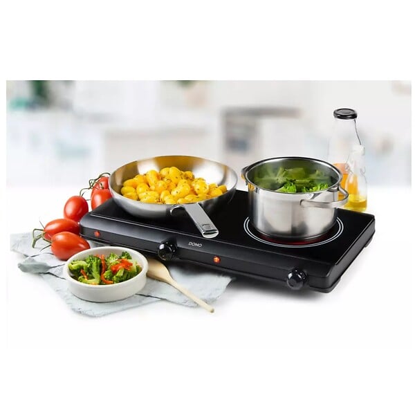 DOMO - réchaud vitroceramique 2 feux 2500w - DO339KP - large