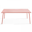 OVIALA - Ensemble table de jardin et 6 chaises en métal argile - Palavas - vignette