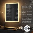 SANIVERRE - BOLEO Miroir LED lumineux 90x100 cm anti-buée, intensité 2100 lumens & couleur réglables salle de bain - vignette