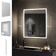 SANIVERRE - BOLEO Miroir LED lumineux 80x100 cm anti-buée, intensité 2100 lumens & couleur réglables salle de bain - vignette