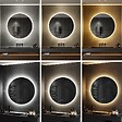 SANIVERRE - VEKIO Miroir LED lumineux Ø 80 cm rond antibuée + intensité et couleur réglables salle de bain - vignette