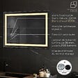 SANIVERRE - CIMEO Miroir lumineux LED 80 x 100 cm anti-buée + intensité 2100 lms & couleur réglables salle de bain - vignette