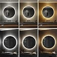 SANIVERRE - VEKIO Miroir LED lumineux Ø 60 cm rond antibuée + intensité et couleur réglables salle de bain - vignette