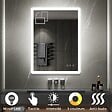 SANIVERRE - BOLEO Miroir LED lumineux 60x80 cm anti-buée, intensité 2100 lumens & couleur réglables salle de bain - vignette