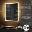 SANIVERRE - BOLEO Miroir LED lumineux 60x80 cm anti-buée, intensité 2100 lumens & couleur réglables salle de bain - vignette
