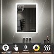 SANIVERRE - BOLEO Miroir LED lumineux 50x70 cm anti-buée, intensité 2100 lumens & couleur réglables salle de bain - vignette