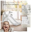 TECTAKE - Toboggan pliable JOY pour enfants avec panier de basket gris - vignette