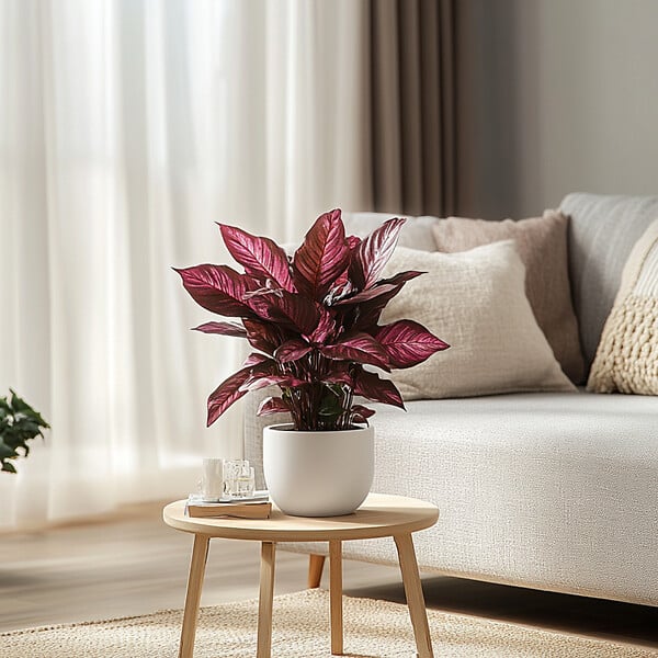PLANT IN A BOX - Feuille de sang - Set de 2 - Iresine herbstii - Hauteur 20-30cm - ⌀13cm - large