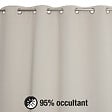 MODE DE VIE - Rideaux occultant Noa - Polyester - Ecru - 260g/m2 - 140x240cm - vignette
