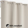 MODE DE VIE - Rideaux occultant Noa - Polyester - Ecru - 260g/m2 - 140x240cm - vignette