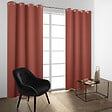 MODE DE VIE - Rideau occultant Noa en polyester - Terracotta - 140x240cm - vignette