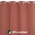 MODE DE VIE - Rideau occultant Noa en polyester - Terracotta - 140x240cm - vignette