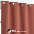 MODE DE VIE - Rideau occultant Noa en polyester - Terracotta - 140x240cm - vignette