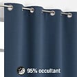 MODE DE VIE - Rideau occultant Noa en polyester - Bleu - 140x240 cm - vignette