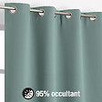 MODE DE VIE - Rideau occultant Noa en polyester - Sauge - 140x240cm - vignette