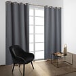 MODE DE VIE - Rideaux occultant Noa - Polyester - Anthracite - 260g/m2 - 140x240cm - vignette