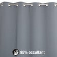 MODE DE VIE - Rideaux occultant Noa - Polyester - Anthracite - 260g/m2 - 140x240cm - vignette
