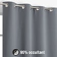 MODE DE VIE - Rideaux occultant Noa - Polyester - Anthracite - 260g/m2 - 140x240cm - vignette