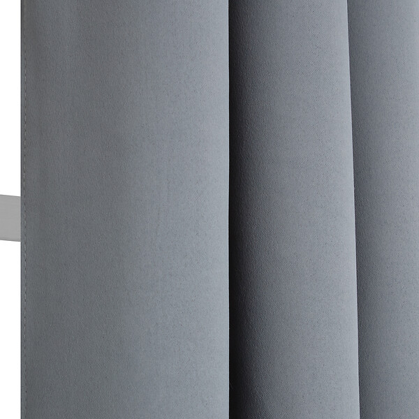 MODE DE VIE - Rideaux occultant Noa - Polyester - Anthracite - 260g/m2 - 140x240cm - large