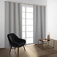 MODE DE VIE - Rideaux occultant Noa - Polyester - Gris clair - 260g/m2 - 140x240cm - vignette