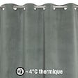 MODE DE VIE - Rideaux thermique Rafael - Polyester - Vert foncé - 320gms - 140x240cm - vignette
