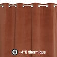 MODE DE VIE - Rideaux thermique Rafael - Polyester - Terracotta - 320gms - 140x240cm - vignette