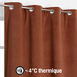 MODE DE VIE - Rideaux thermique Rafael - Polyester - Terracotta - 320gms - 140x240cm - vignette