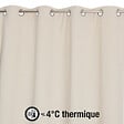 MODE DE VIE - Rideaux thermiques Rafael - Polyester écru - L.140xH.240cm - vignette