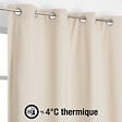 MODE DE VIE - Rideaux thermiques Rafael - Polyester écru - L.140xH.240cm - vignette