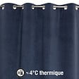 MODE DE VIE - Rideaux thermique Rafael - Polyester - Marine - 320gms - 140x240cm - vignette