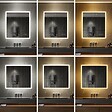SANIVERRE - TEMEO Miroir LED lumineux 90 x 100 cm antibuée + intensité 2100 lumens & 3 couleurs salle de bain - vignette