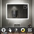 SANIVERRE - TEMEO Miroir LED lumineux 70 x 100 cm antibuée + intensité 2100 lumens & 3 couleurs salle de bain - vignette
