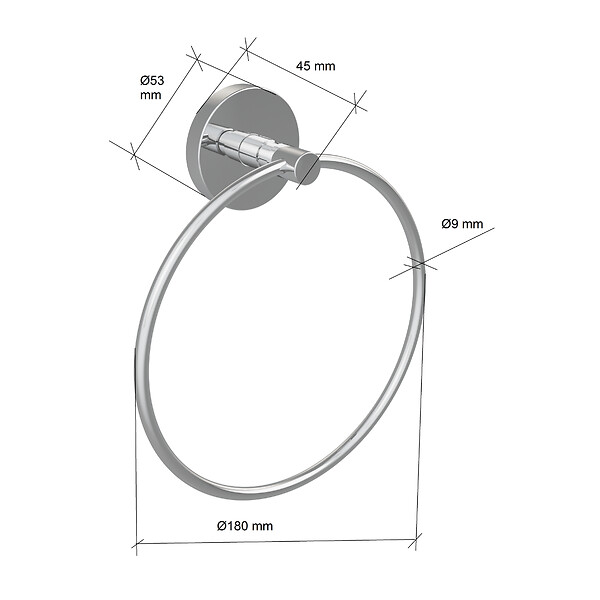 ROGIER & MOTHES - Anneau porte-serviette CIRCLE or ancien - large