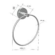 STANO - Anneau porte-serviette CIRCLE chromé - vignette