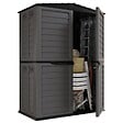 INTEC - Abri de Jardin Extérieur 151x83xH200cm Gris Anthracite - Cabanon de jardin Plancher Rangement Outils & Mobilier de Jardin - vignette