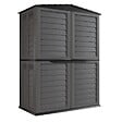INTEC - Abri de Jardin Extérieur 151x83xH200cm Gris Anthracite - Cabanon de jardin Plancher Rangement Outils & Mobilier de Jardin - vignette
