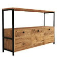 CONCEPT USINE - Buffet 3 portes style industriel bois-noir DRAGOR - vignette
