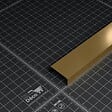 MON MARCHE DECO - Profilé U Décoratif pour Panneau Tasseau Bois - Or - 20 cm - vignette